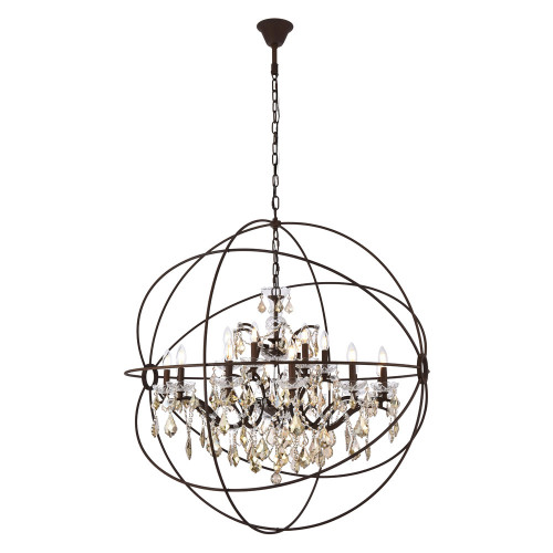 Elegant Urban Classic Pendant Lamp - Rustic Intent/Gold, L 43.5" (1130G43RI-GT-RC)