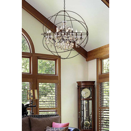 Elegant Urban Classic Pendant Lamp - Rustic Intent/Gold, L 43.5" (1130G43RI-GT-RC)