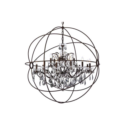 Elegant Urban Classic Pendant Lamp - Rustic Intent/Silver, L 43.5" (1130G43RI-SS-RC)