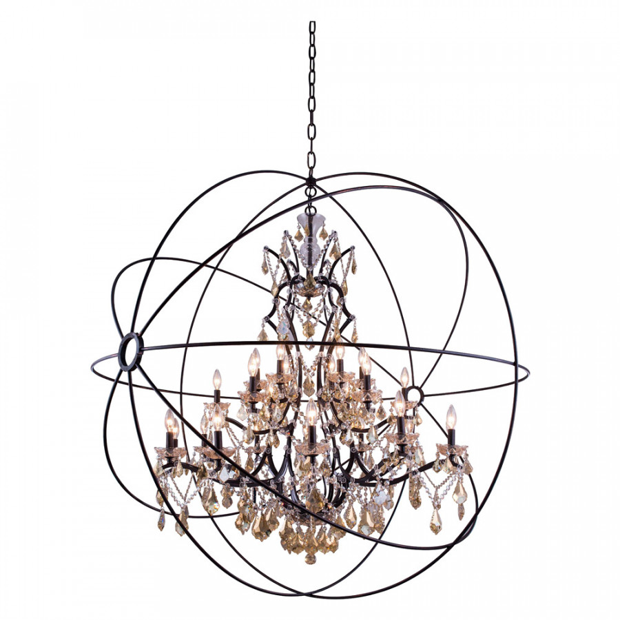 Elegant Urban Classic Pendant Lamp - Dark Bronze/Gold, L 60" (1130G60DB-GT-RC)