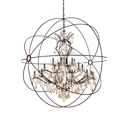 Elegant Urban Classic Pendant Lamp - Dark Bronze, L 60" (1130G60DB-RC)