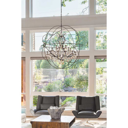 Elegant Urban Classic Pendant Lamp - Dark Bronze, L 60" (1130G60DB-RC)