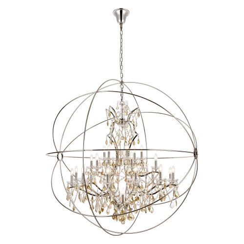Elegant Urban Classic Pendant Lamp - Polished Nickel/Gold, L 60" (1130G60PN-GT-RC)