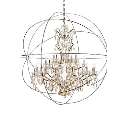 Elegant Urban Classic Pendant Lamp - Polished Nickel/Gold, L 60" (1130G60PN-GT-RC)