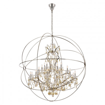 Elegant Urban Classic Pendant Lamp - Polished Nickel/Gold, L 60" (1130G60PN-GT-RC)