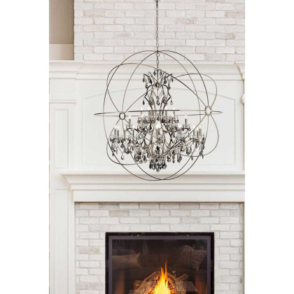 Elegant Urban Classic Pendant Lamp - Polished Nickel/Silver, L 60" (1130G60PN-SS-RC)
