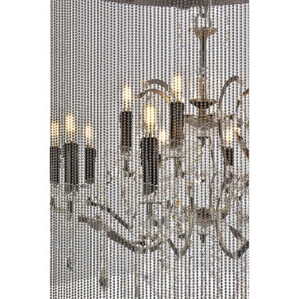 Elegant Vaille Crystal 15 Light Chandelier - Matte Black, L 36" (1131D36MB-RC)