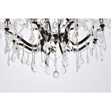 Elegant Rococo 5 Light Chandelier - Rustic Intent, L 26" (1138D26RI-RC)
