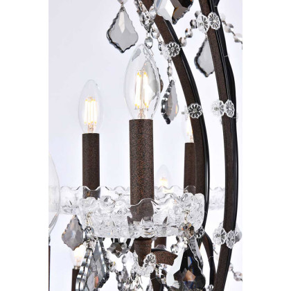 Elegant Urban Classic Elena Collection Pendant Lamp - Rustic Intent/Silver, L 41" (1138G41RI-SS-RC)