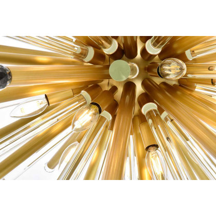 Elegant Chandelier - Burnished Brass, L 36" (1141G36BB)