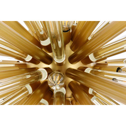 Elegant Chandelier - Burnished Brass, L 36" (1141G36BB)