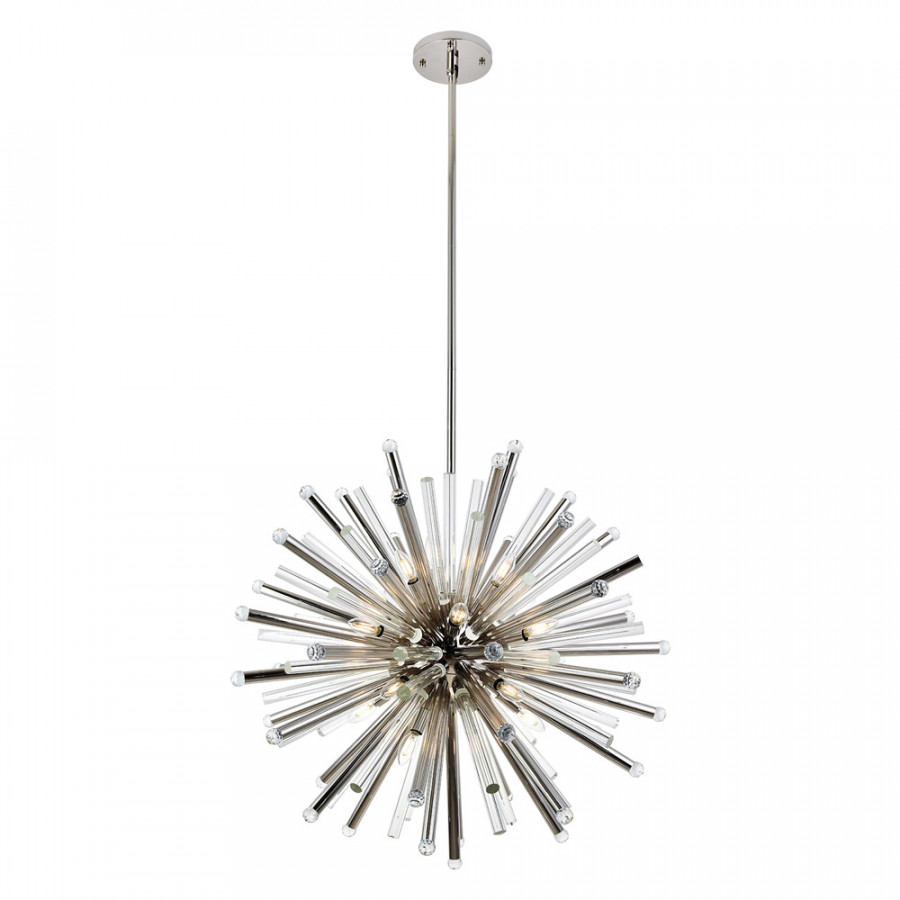 Elegant Chandelier - Polished Nickel, L 36" (1141G36PN)