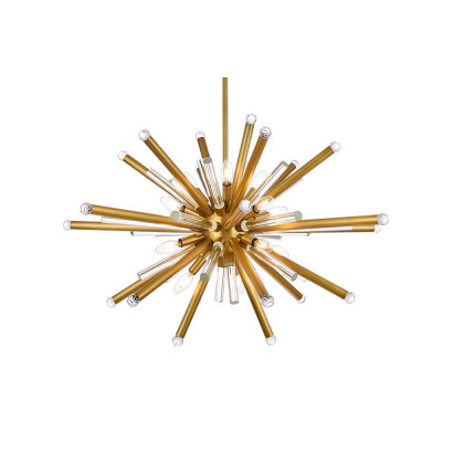 Elegant Chandelier - Burnished Brass, L 38" (1141G38BB)