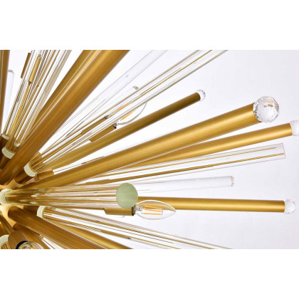 Elegant Chandelier - Burnished Brass, L 38" (1141G38BB)