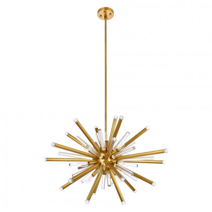 Elegant Chandelier - Burnished Brass, L 38" (1141G38BB)