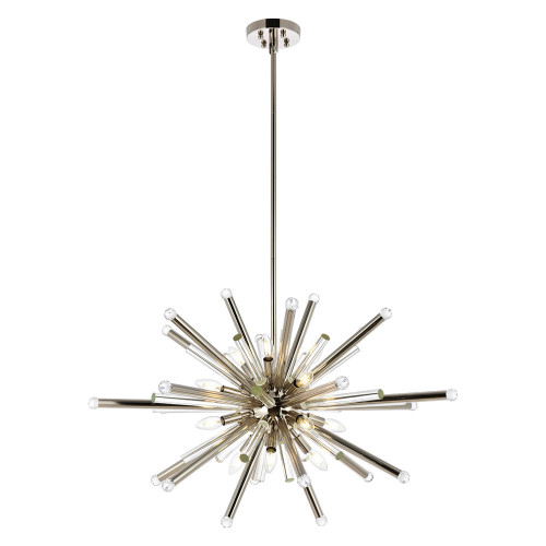 Elegant Chandelier - Polished Nickel, L 38" (1141G38PN)