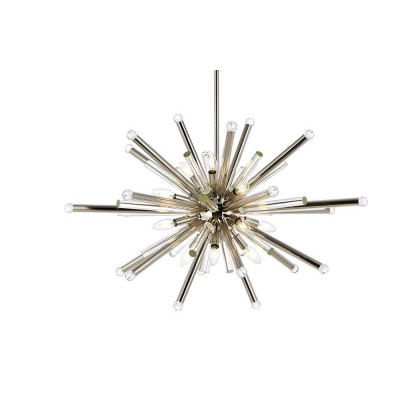 Elegant Chandelier - Polished Nickel, L 38" (1141G38PN)