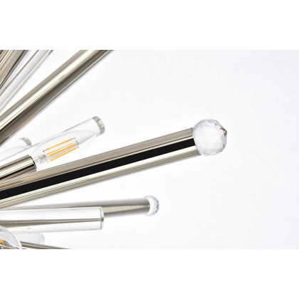 Elegant Chandelier - Polished Nickel, L 38" (1141G38PN)