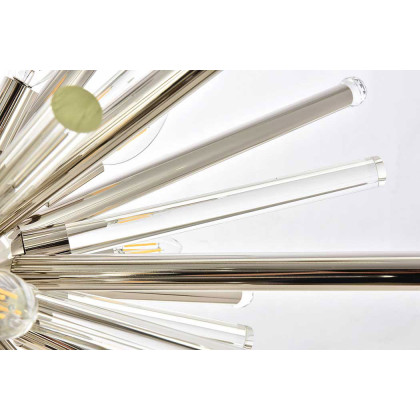 Elegant Chandelier - Polished Nickel, L 38" (1141G38PN)
