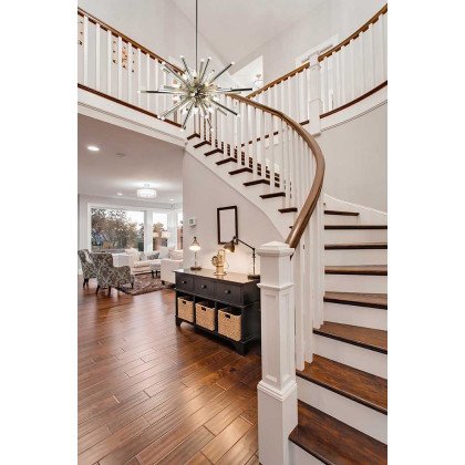 Elegant Chandelier - Polished Nickel, L 38" (1141G38PN)