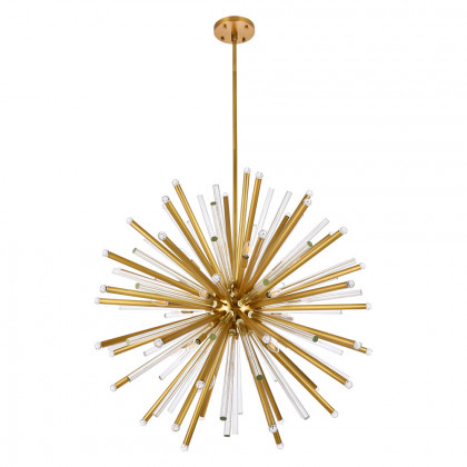 Elegant Chandelier - Burnished Brass, L 48" (1141G48BB)