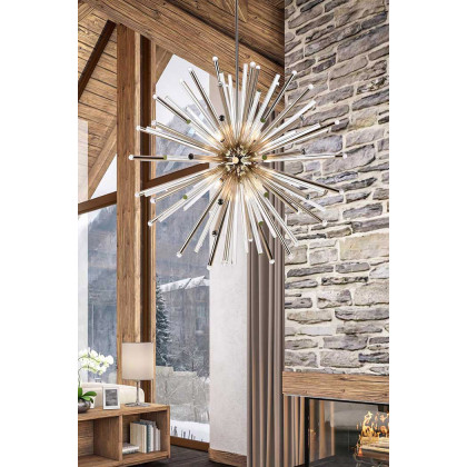 Elegant Chandelier - Polished Nickel, L 48" (1141G48PN)