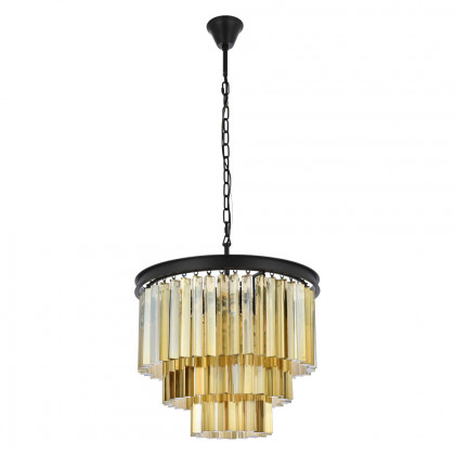 Elegant Urban Classic Sydney Collection Pendant Lamp - Matte Black/Gold, L 20" (1201D20MB-GT-RC)