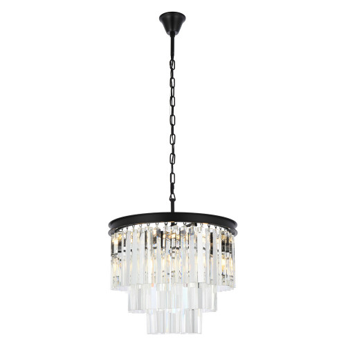 Elegant Urban Classic Sydney Collection Pendant Lamp - Matte Black, L 20" (1201D20MB-RC)