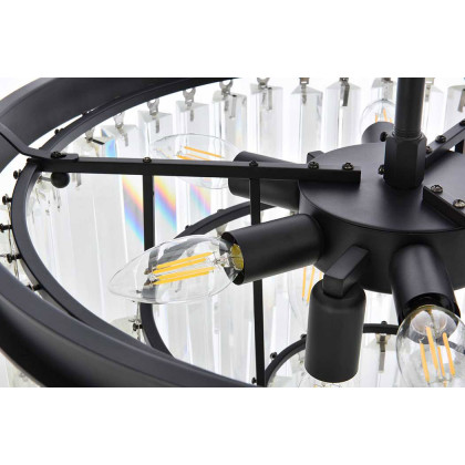 Elegant Urban Classic Sydney Collection Pendant Lamp - Matte Black, L 20" (1201D20MB-RC)