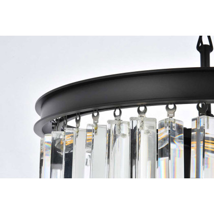 Elegant Urban Classic Sydney Collection Pendant Lamp - Matte Black, L 20" (1201D20MB-RC)