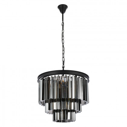 Elegant Urban Classic Sydney Collection Pendant Lamp - Matte Black/Silver, L 20" (1201D20MB-SS-RC)