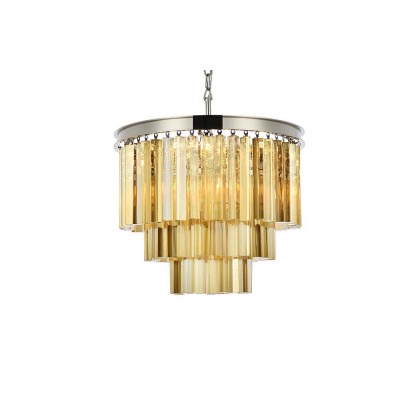 Elegant Urban Classic Sydney Collection Pendant Lamp - Polished Nickel/Gold, L 20" (1201D20PN-GT-RC)