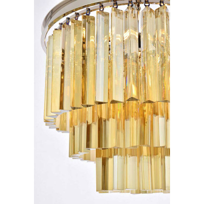 Elegant Urban Classic Sydney Collection Pendant Lamp - Polished Nickel/Gold, L 20" (1201D20PN-GT-RC)