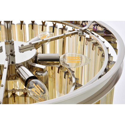 Elegant Urban Classic Sydney Collection Pendant Lamp - Polished Nickel/Gold, L 20" (1201D20PN-GT-RC)