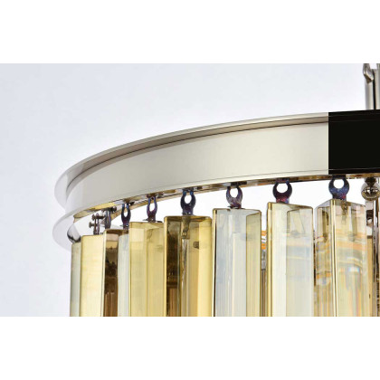 Elegant Urban Classic Sydney Collection Pendant Lamp - Polished Nickel/Gold, L 20" (1201D20PN-GT-RC)