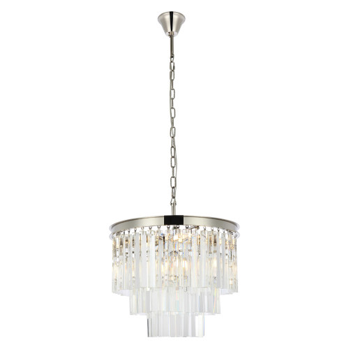 Elegant Urban Classic Sydney Collection Pendant Lamp - Polished Nickel, L 20" (1201D20PN-RC)