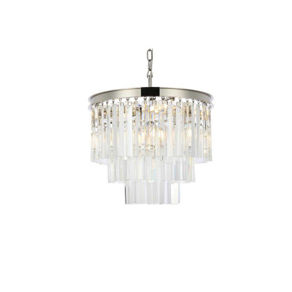 Elegant Urban Classic Sydney Collection Pendant Lamp - Polished Nickel, L 20" (1201D20PN-RC)