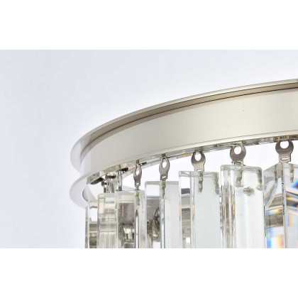 Elegant Urban Classic Sydney Collection Pendant Lamp - Polished Nickel, L 20" (1201D20PN-RC)