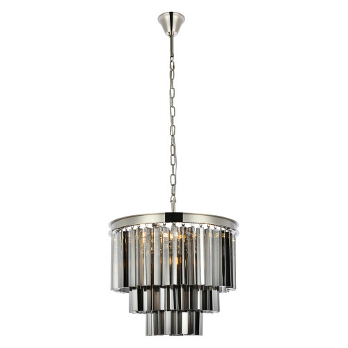 Elegant Urban Classic Sydney Collection Pendant Lamp - Polished Nickel/Silver, L 20" (1201D20PN-SS-RC)