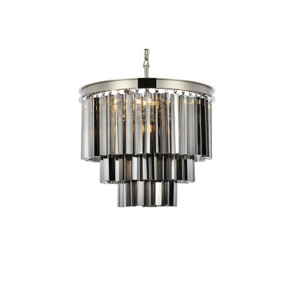 Elegant Urban Classic Sydney Collection Pendant Lamp - Polished Nickel/Silver, L 20" (1201D20PN-SS-RC)