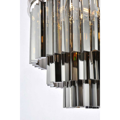 Elegant Urban Classic Sydney Collection Pendant Lamp - Polished Nickel/Silver, L 20" (1201D20PN-SS-RC)