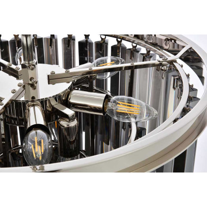 Elegant Urban Classic Sydney Collection Pendant Lamp - Polished Nickel/Silver, L 20" (1201D20PN-SS-RC)