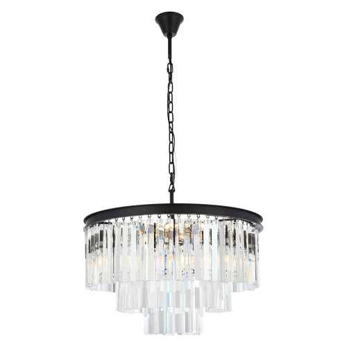 Elegant Urban Classic Sydney Collection Pendant Lamp - Matte Black, L 26" (1201D26MB-RC)