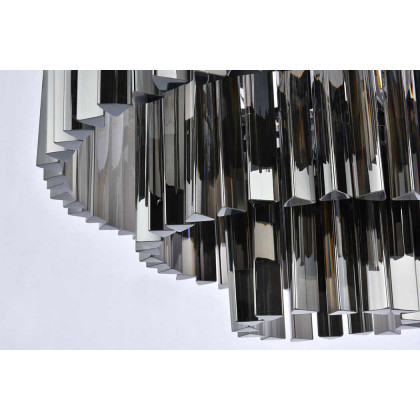 Elegant Urban Classic Sydney Collection Pendant Lamp - Matte Black/Silver, L 26" (1201D26MB-SS-RC)