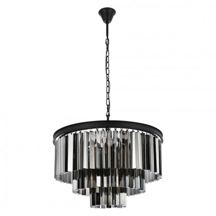 Elegant Urban Classic Sydney Collection Pendant Lamp - Matte Black/Silver, L 26" (1201D26MB-SS-RC)