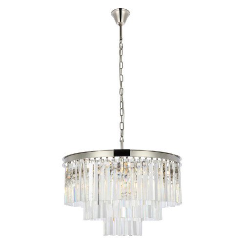 Elegant Urban Classic Sydney Collection Pendant Lamp - Polished Nickel, L 26" (1201D26PN-RC)