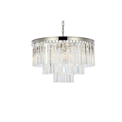 Elegant Urban Classic Sydney Collection Pendant Lamp - Polished Nickel, L 26" (1201D26PN-RC)
