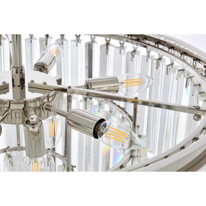Elegant Urban Classic Sydney Collection Pendant Lamp - Polished Nickel, L 26" (1201D26PN-RC)
