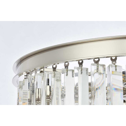 Elegant Urban Classic Sydney Collection Pendant Lamp - Polished Nickel, L 26" (1201D26PN-RC)