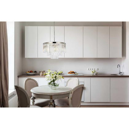 Elegant Urban Classic Sydney Collection Pendant Lamp - Polished Nickel, L 26" (1201D26PN-RC)